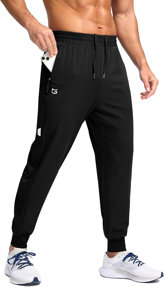G Gradual Men's Joggers with Zipper Pockets Lightweight Athletic Workout Pants Quick Dry Sweatpan... | Amazon (US)