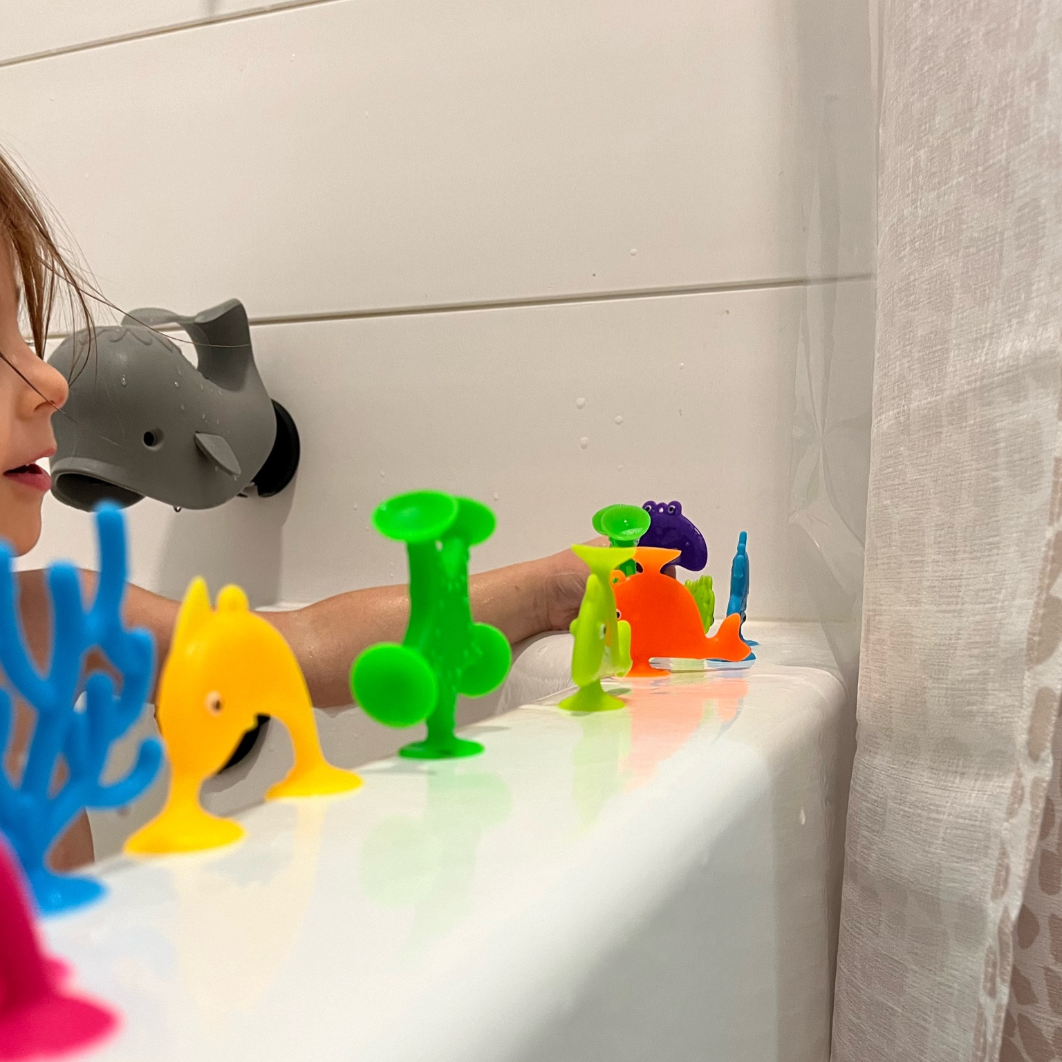 Anti mold and easy to clean bath toy! 