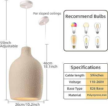 Modern Pendant Light for Dining Room Kitchen Island Light Hallway Restaurant Hanging Lamp E26 Bas... | Amazon (US)