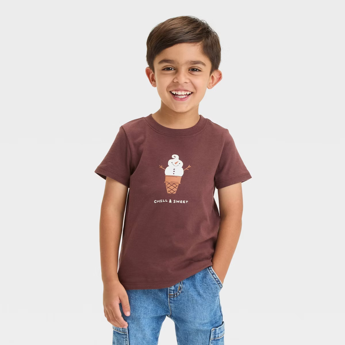 Toddler Boys' Short Sleeve Ice Cream Graphic T-Shirt - Cat & Jack™ Mahogany | Target