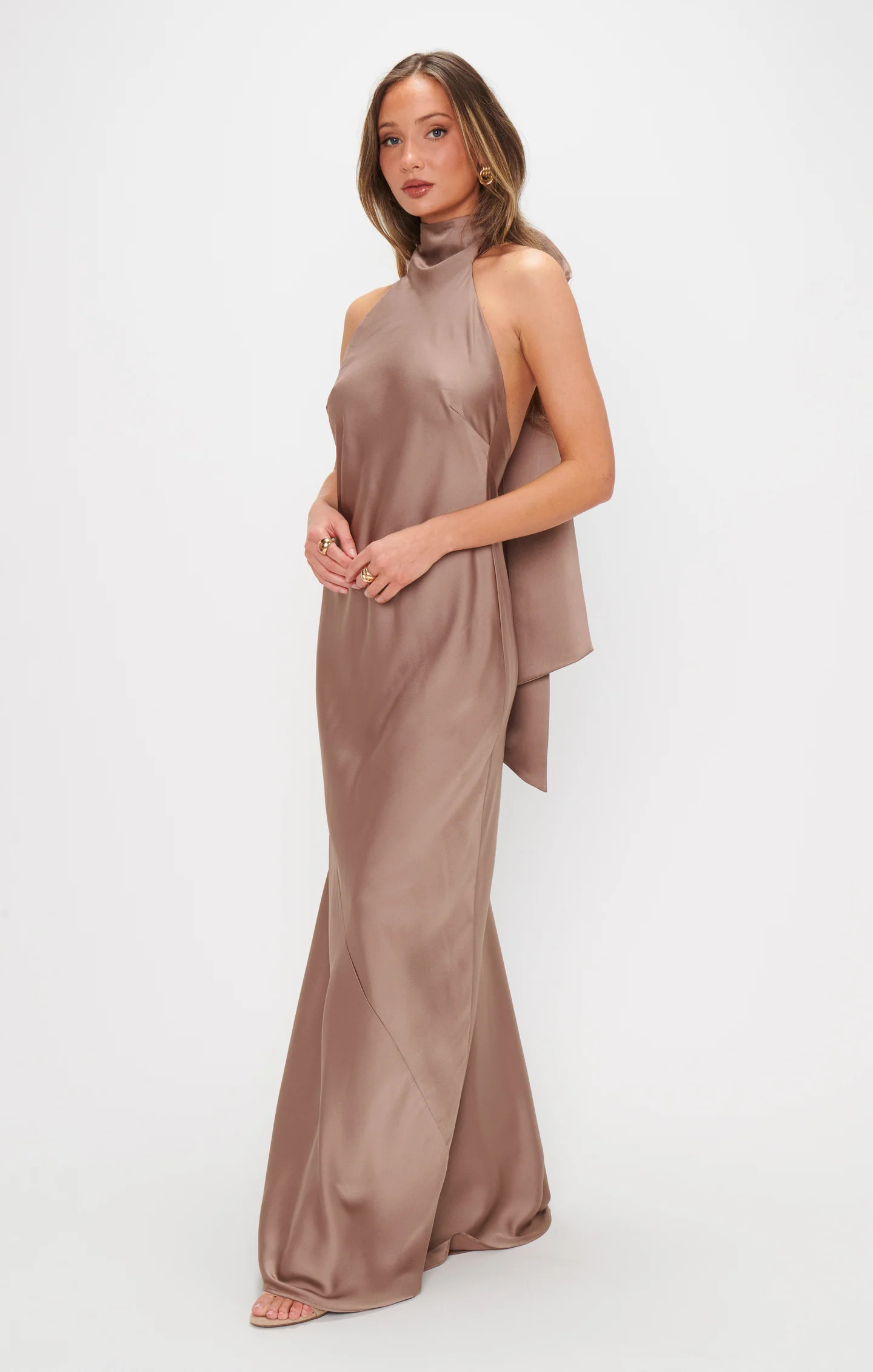 Lisa Maxi Dress ~ Dune Luxe Satin | Show Me Your Mumu