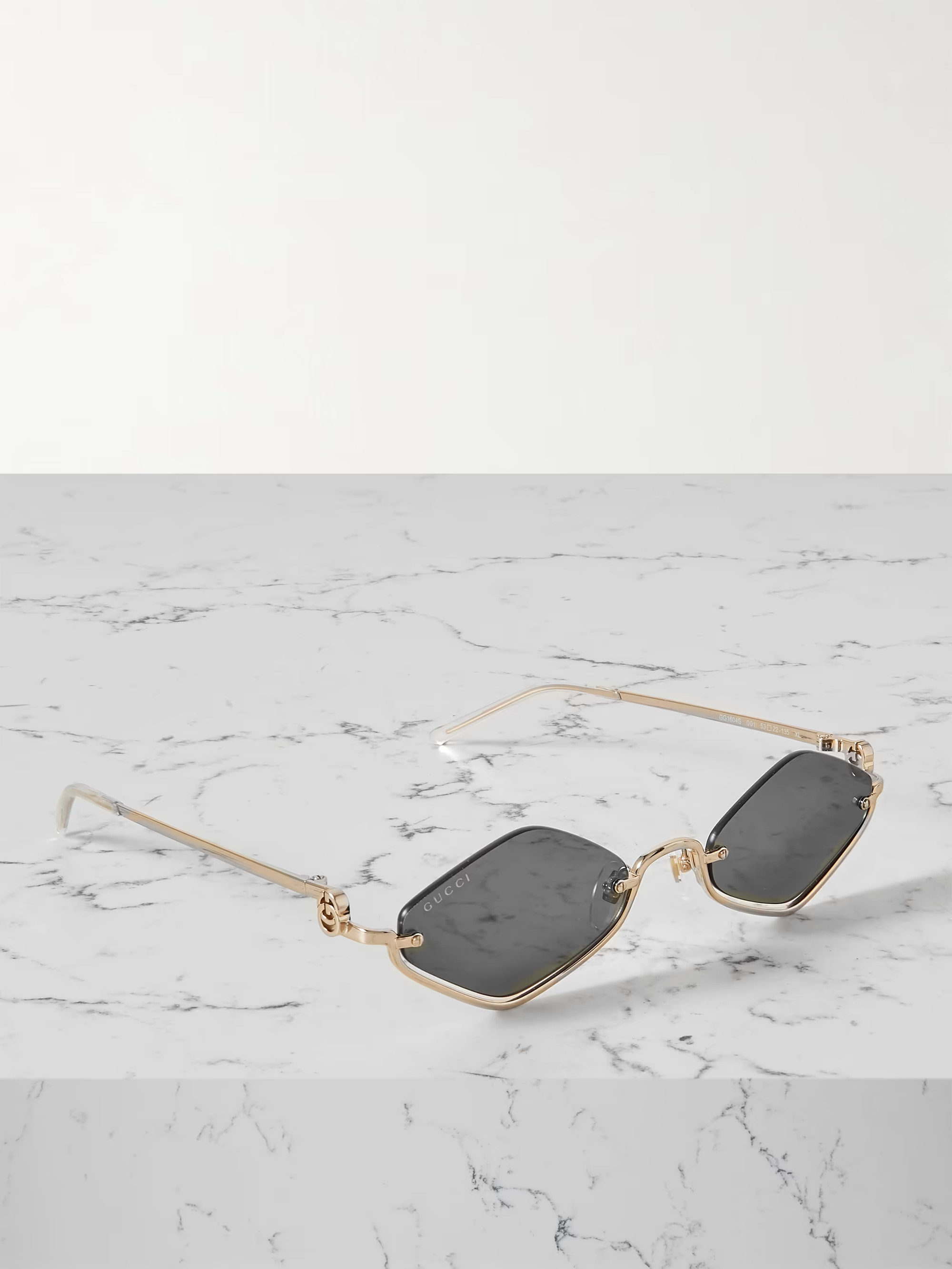 Hexagon-frame gold-tone sunglasses | NET-A-PORTER (US)