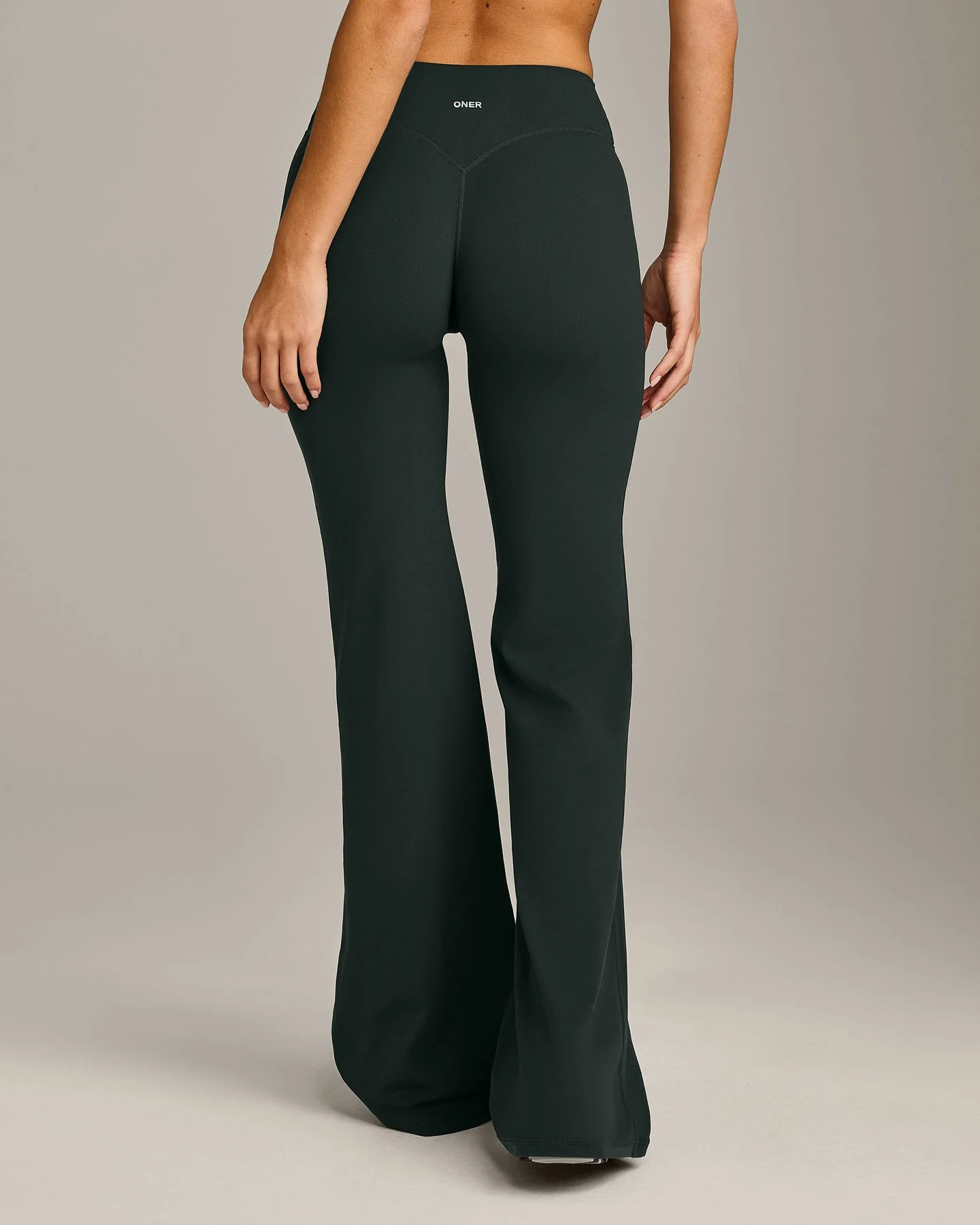 SoftMotion™ Flared Pants with Gray Logo 
 Emerald Noir | Oner Active (UK / US)
