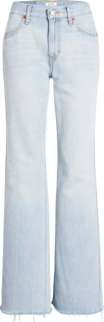 Re/Done The Californian High Waist Raw Hem Flare Leg Jeans | Nordstrom | Nordstrom