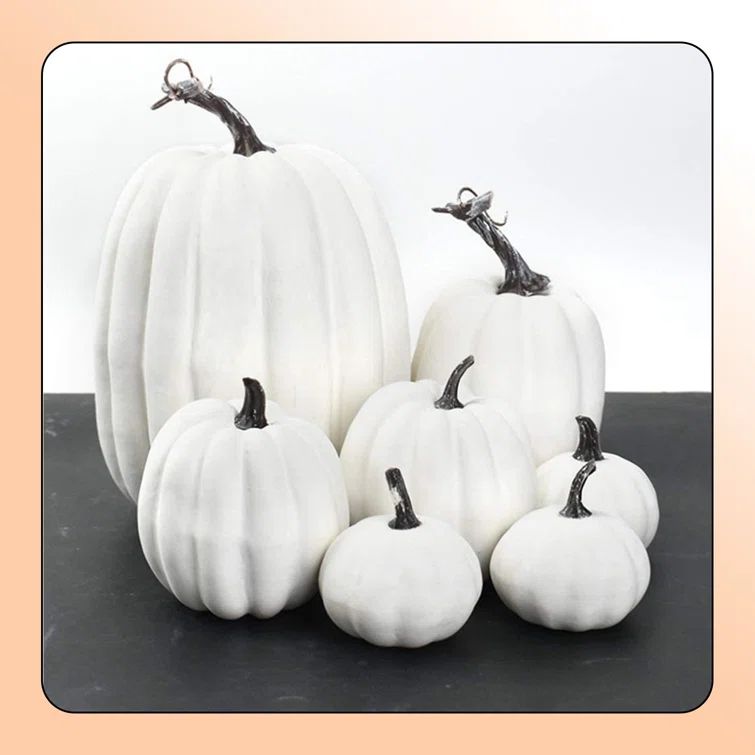 7Pcs Halloween Simulation Pumpkins Model Artificial Craft Fall Harvest Decoration | Wayfair North America