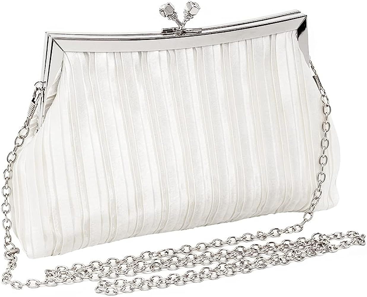 Zlybola Women Small Satin Evening Bags Clutch Purses Bag for Wedding Party Formal Dressy Handbag | Amazon (US)