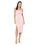 cupcakes and cashmere Women's Aquila Satin Wrap Dress with Slit, Peony, 2 | Amazon (US)