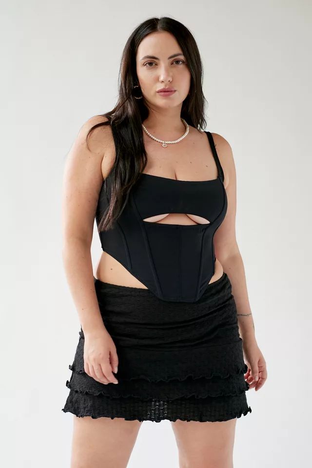 Out From Under Spitfire Mesh Cutout Corset | Urban Outfitters (US and RoW)