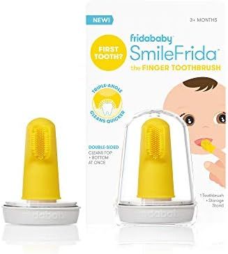 Baby's First Toothbrush with Case, Silicone, BPA-Free  - SmileFrida the Finger Toothbrush by Frid... | Amazon (US)