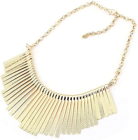 JOYID Sparkling Bars Choker Necklace Sequin Bib Chunky Collar Sweater Necklace Fashion Jewelry fo... | Amazon (US)