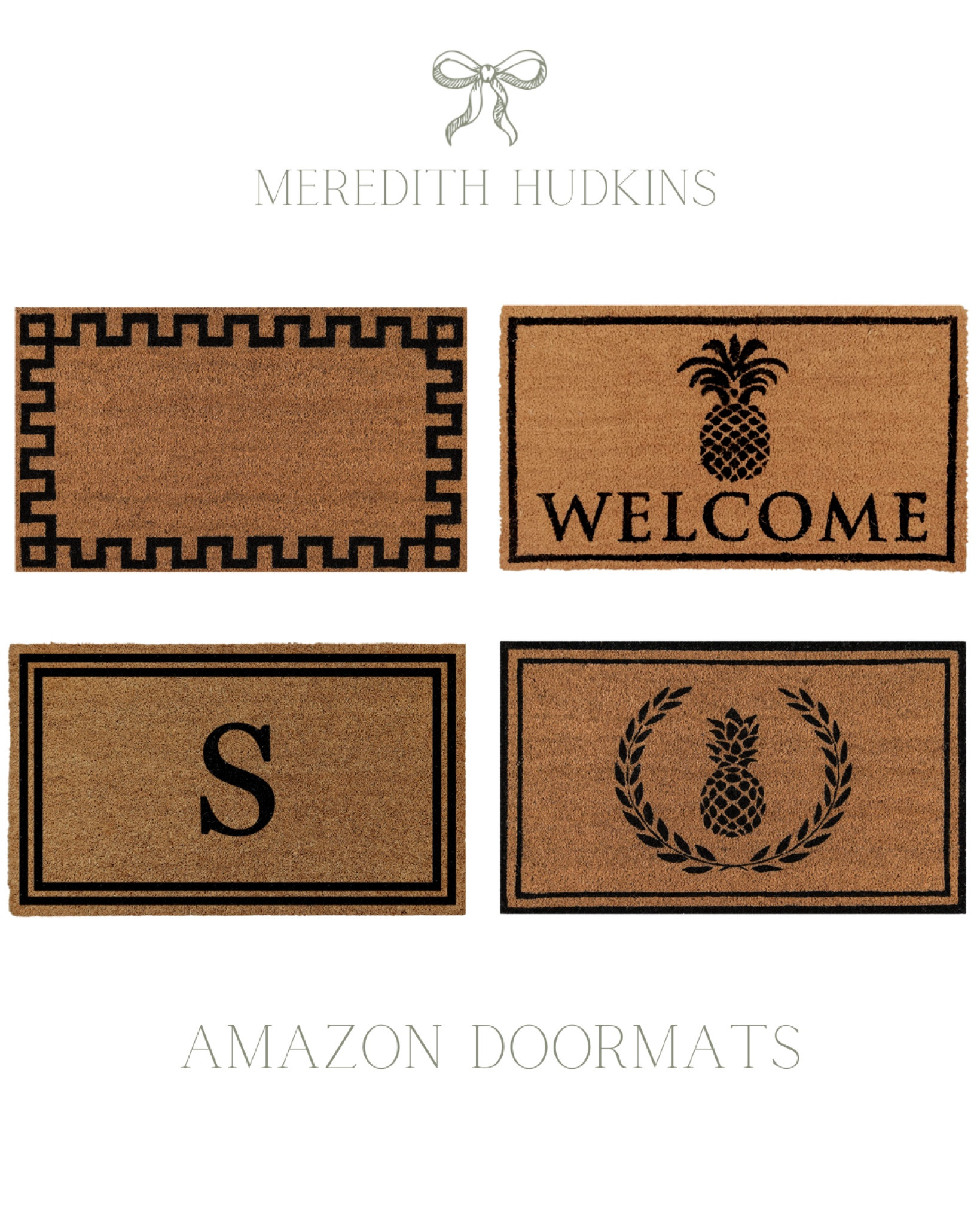 Outdoor living, patio, front porch, back porch, door mat, welcome mat, jute mat, pineapple doormat, jute rope mat, fiber doormat, creative co-op, Greek key doormat, preppy, closet, timeless, initial doormat, personalize doormat, monogram doormat, Amazon, coastal home

#LTKhome #LTKunder50 #LTKSeasonal