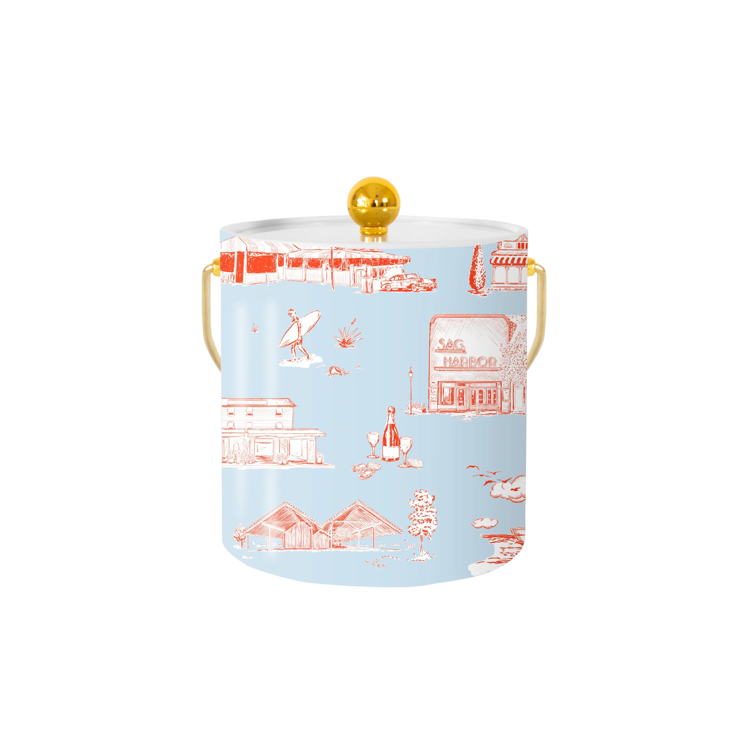 Hamptons Toile Ice Bucket | Katie Kime Inc