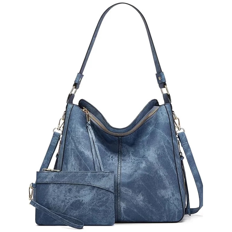 Gmdisc Hobo Bag for Women Crossbody Purse and Handbags Ladies Chic Shoulder Bags, Denim Blue | Walmart (US)