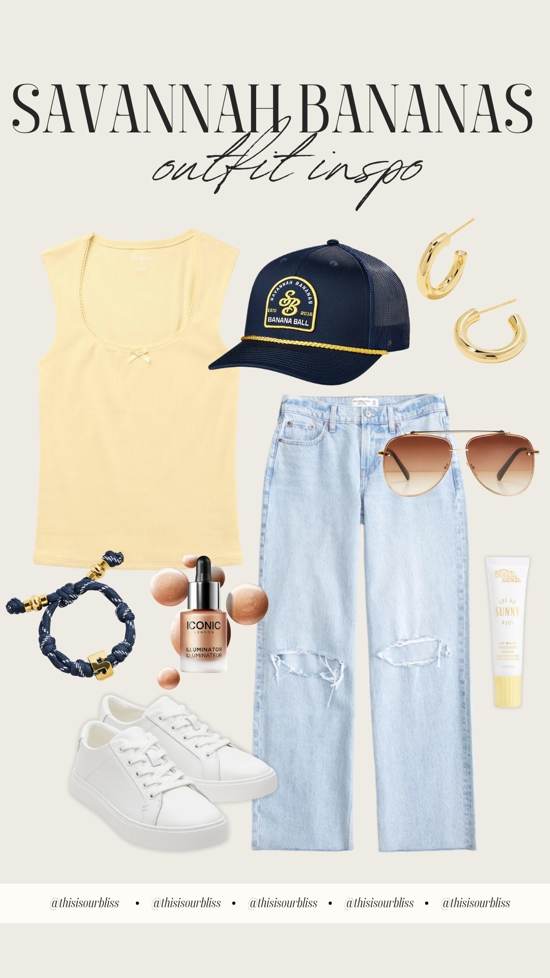 Savannah Bananas game day, but make it comfortable + cute for a hot summer day 💛⚾️ 

Savannah Bananas outfit, cute sporty outfit, women’s game day style,game day fashion, baseball outfit inspo 

#LTKootd #LTKmomlife #LTKSaleAlert