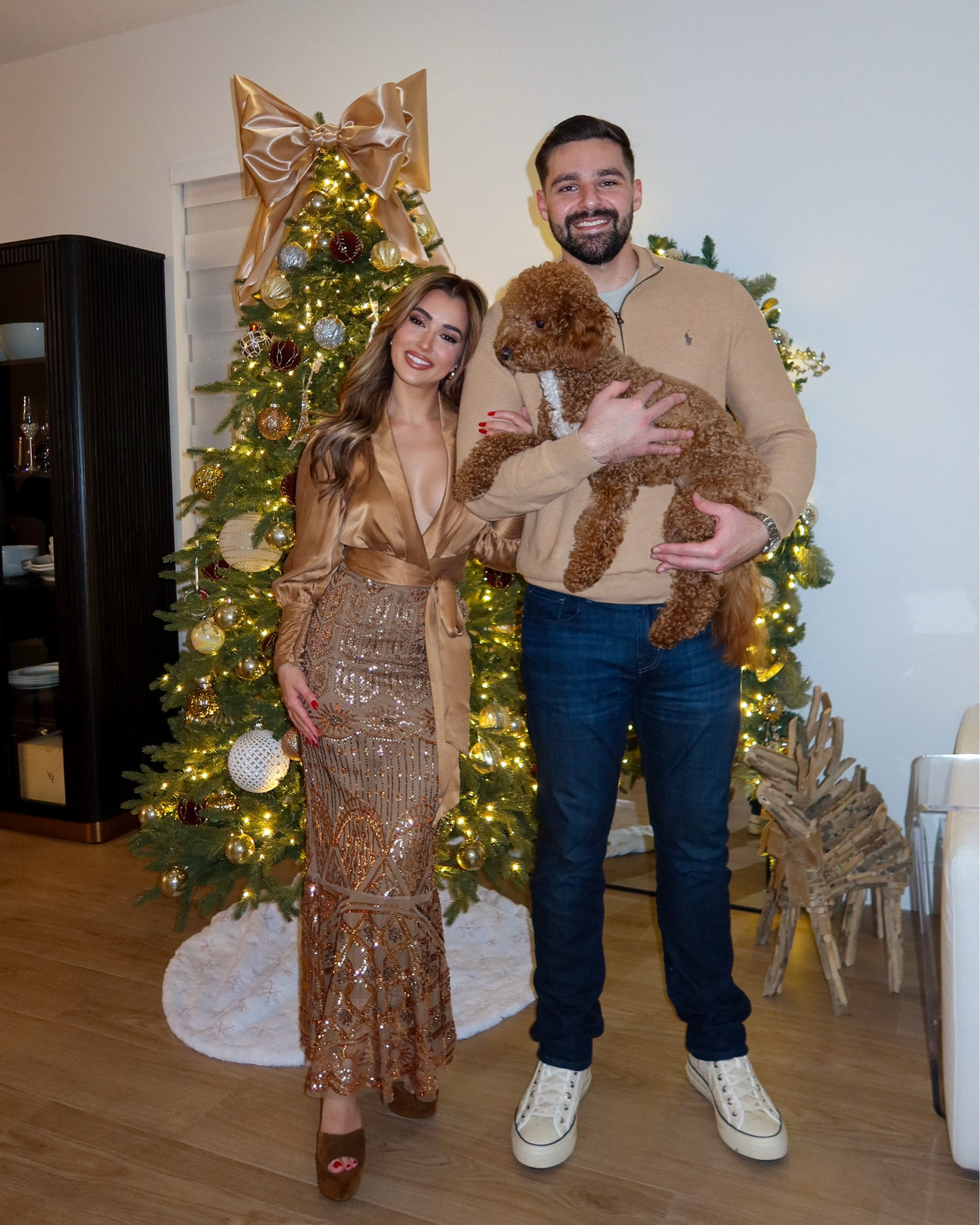 Happy thanksgiving 🦃🍁 linked my outfit and a good dupe. Wearing a size 0 in the Zimmerman Top and a 2 in the Marciano skirt. Hubby is wearing a size Large in the Polo half zip (he loves) and almost everything in this picture is on sale for Black Friday! 🤎

#LTKHoliday #LTKCyberWeek #LTKSaleAlert