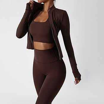 3-Piece Seamless Moisture-Wicking Workout Set for Women - Gym, Fitness, Running, Yoga Sportswear | Amazon (US)