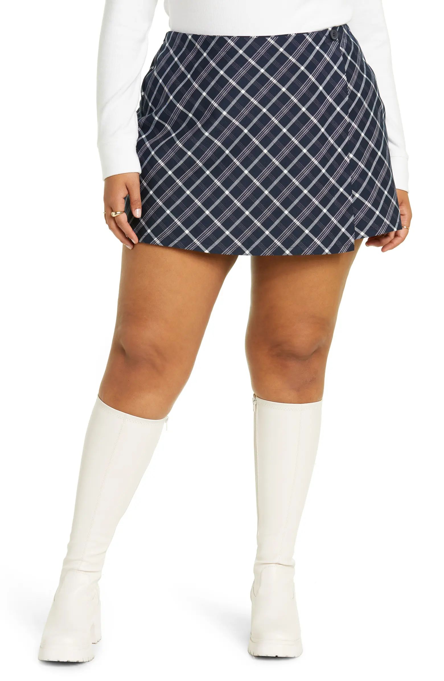 Button Front Wrap Miniskirt | Nordstrom