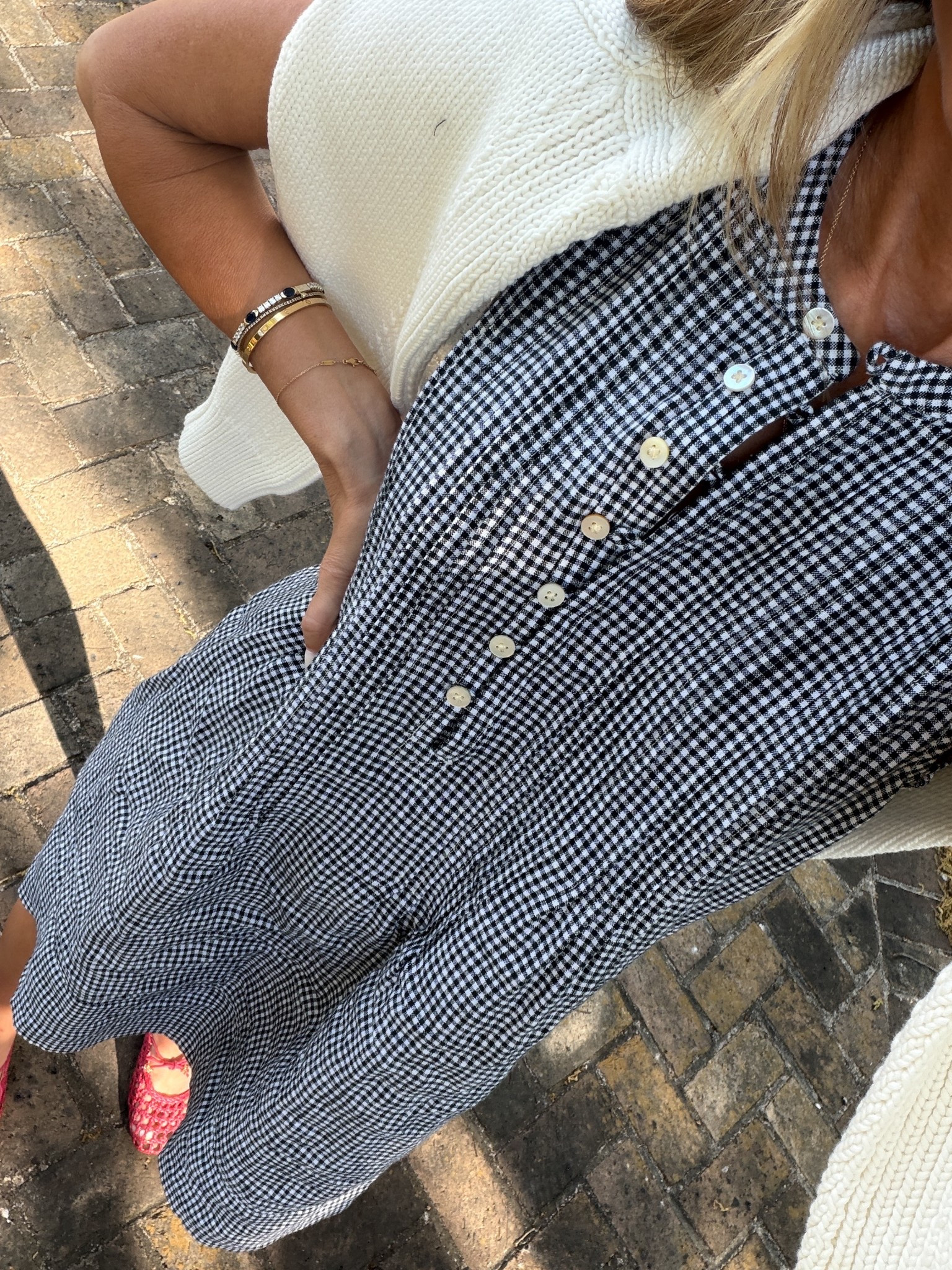 I’m 5’6’’. Quince b&w dress wearing size XS

#LTKootd #LTKgrwm #LTKSeasonal