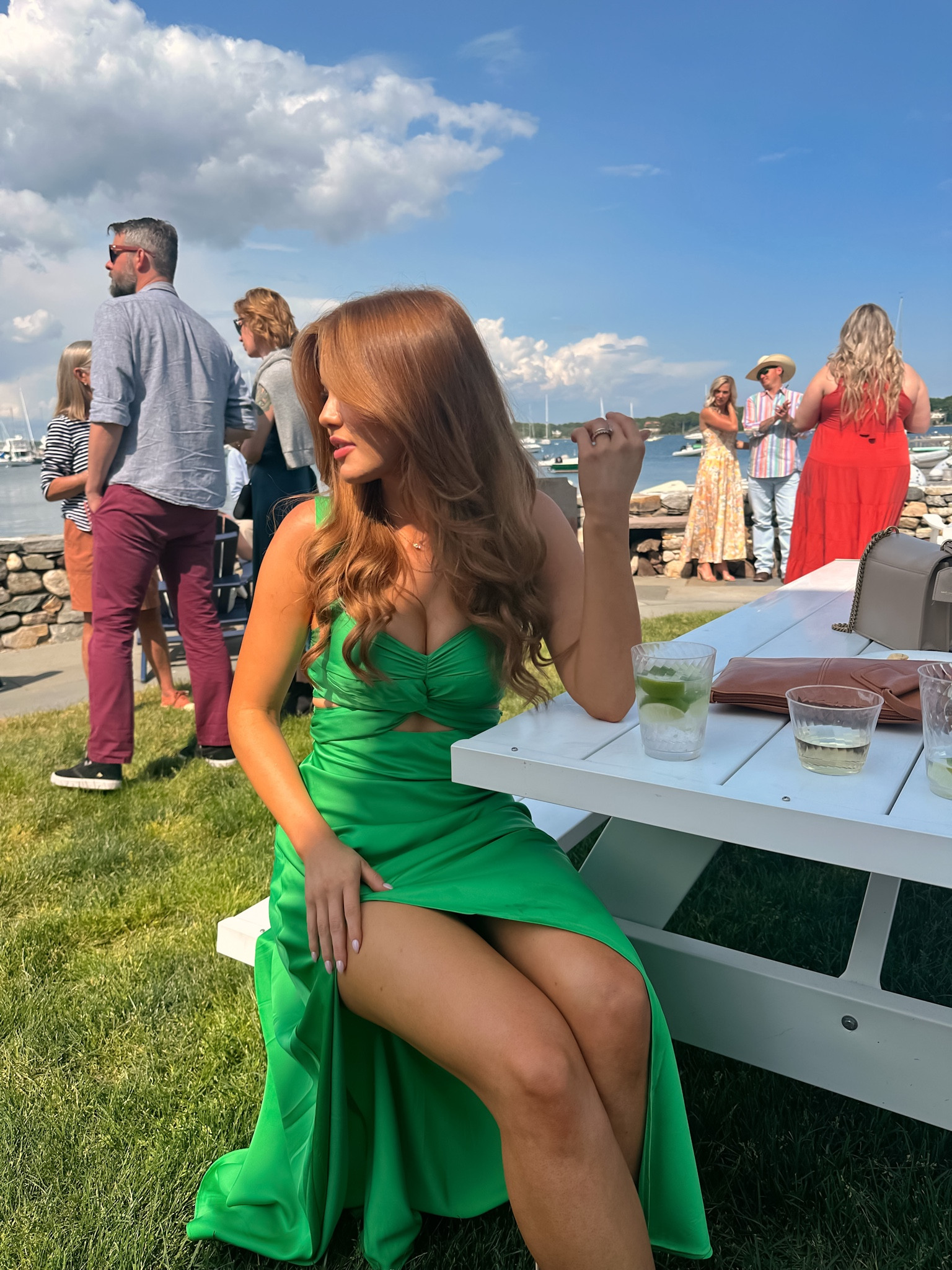 slim fit dress slacks Montana Chiffon Maxi Dress Emerald Green | Wedding Guest Dress | Maxi main image 1