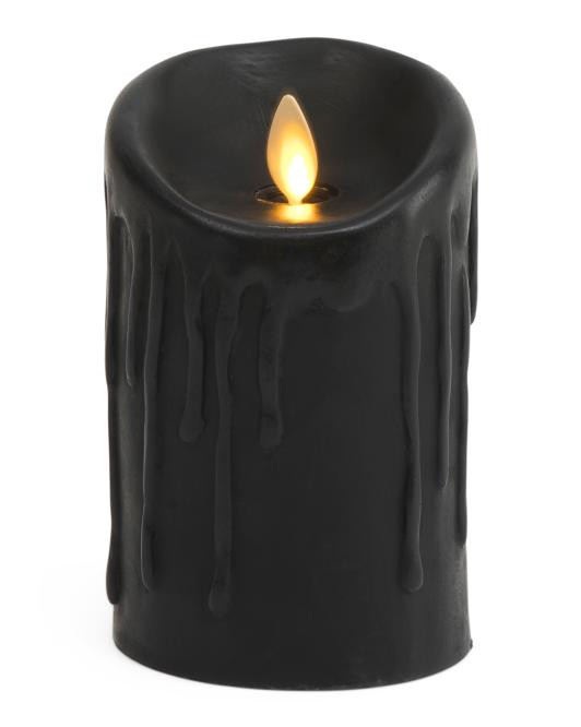 Wax Drip Flameless Candle Pillar | TJ Maxx