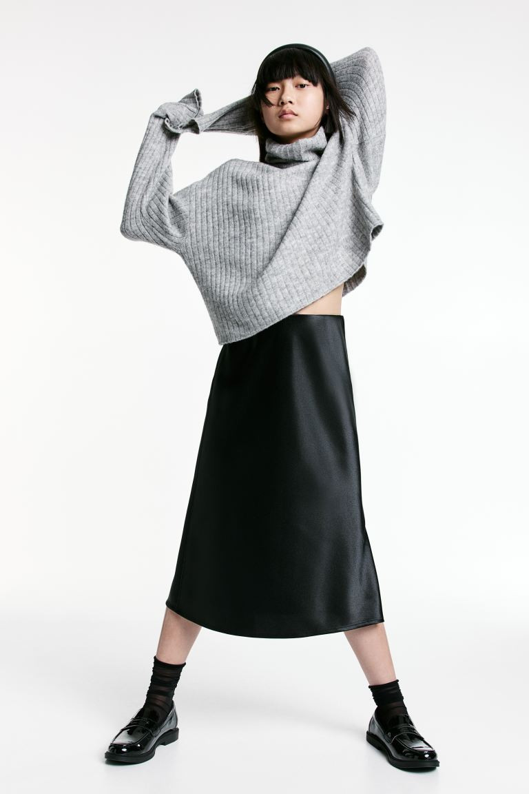 Satin Skirt - Black - Kids | H&M US | H&M (US + CA)