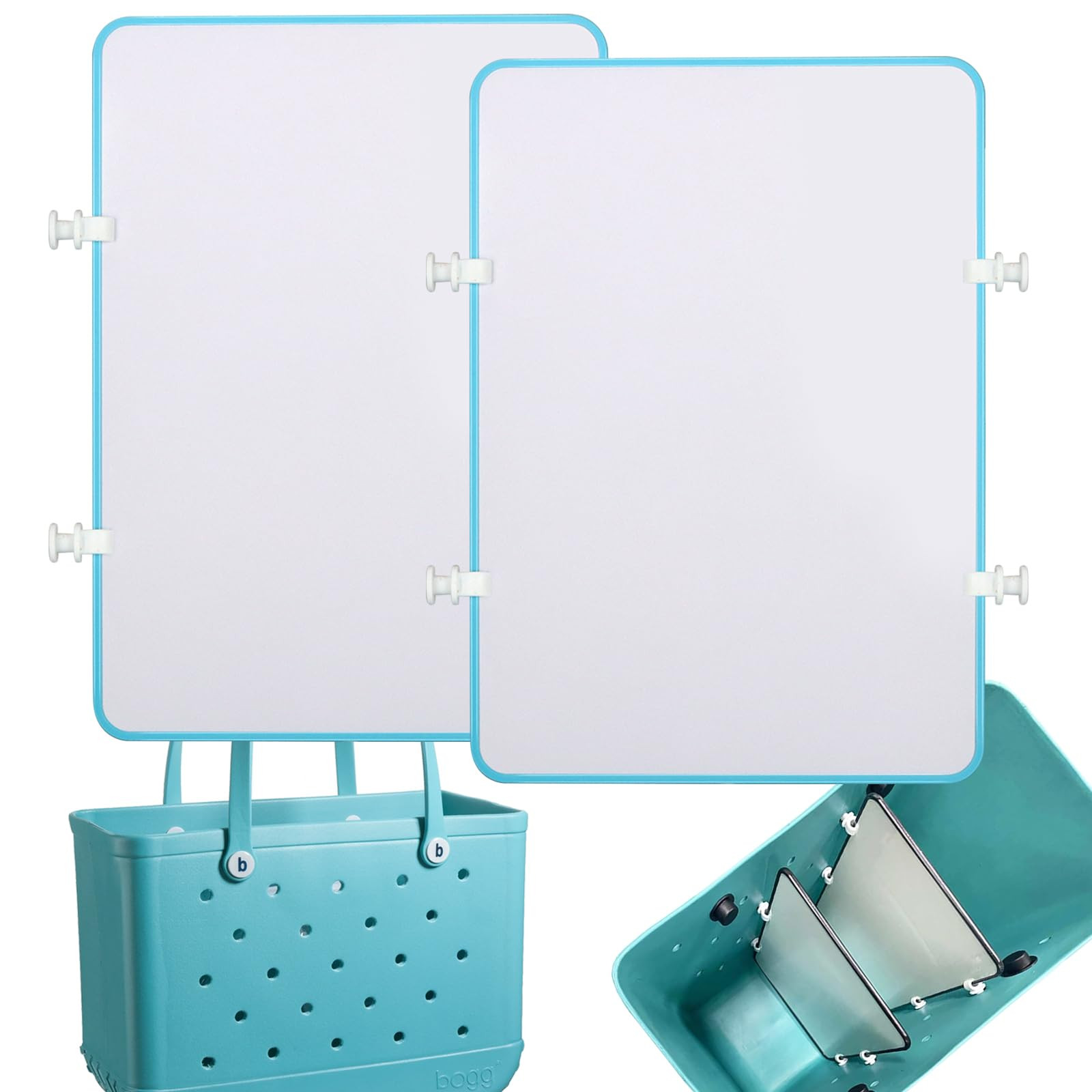 Divider for Bogg Bag, 2PCS Divider Tray for X Large Bogg Bag Accessories Inserts (Blue+White) | Amazon (US)