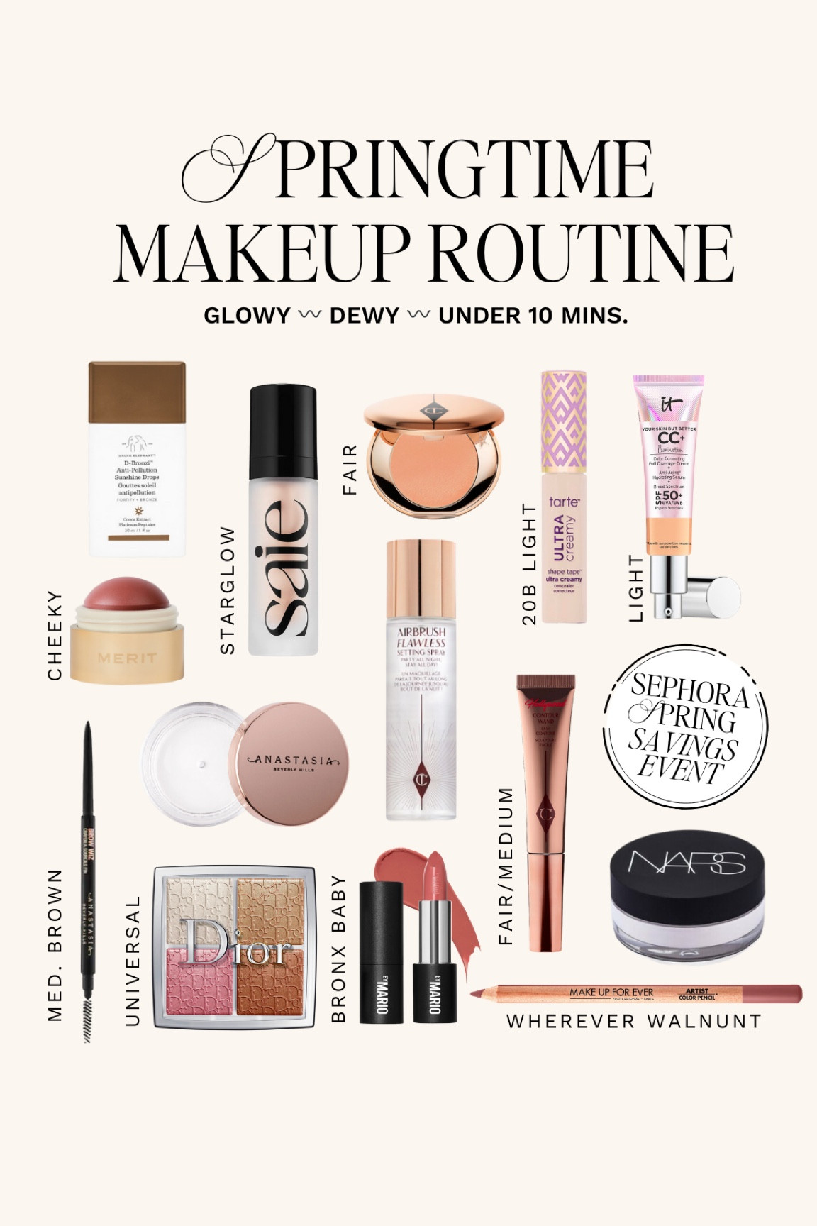 Sephora sale spring makeup picks |  Tarte shape tape is NOT carried at sephora but you can use my code DANIELLE for 15% off!

Sephora saving event, Sephora makeup faves, Sephora top picks, Sephora markdowns, beauty sale, skin glow, dewy makeup, glow makeup, cream makeup, cream blush, everyday makeup routine, highlight, glowy makeup, summer makeup haul, summer beauty haul, makeup staples, daily beauty staples, everyday beauty staples 

#LTKsalealert #LTKxSephora #LTKbeauty