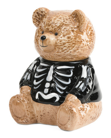 9in Teddy Skeleton Cookie Jar | TJ Maxx
