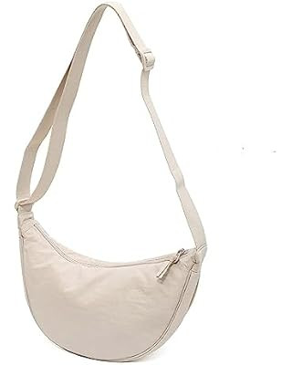 Nylon Crescent Crossbody Bag for Women Men Fanny Pack Crossbody Bag Dumpling Lightweight Travel S... | Amazon (US)