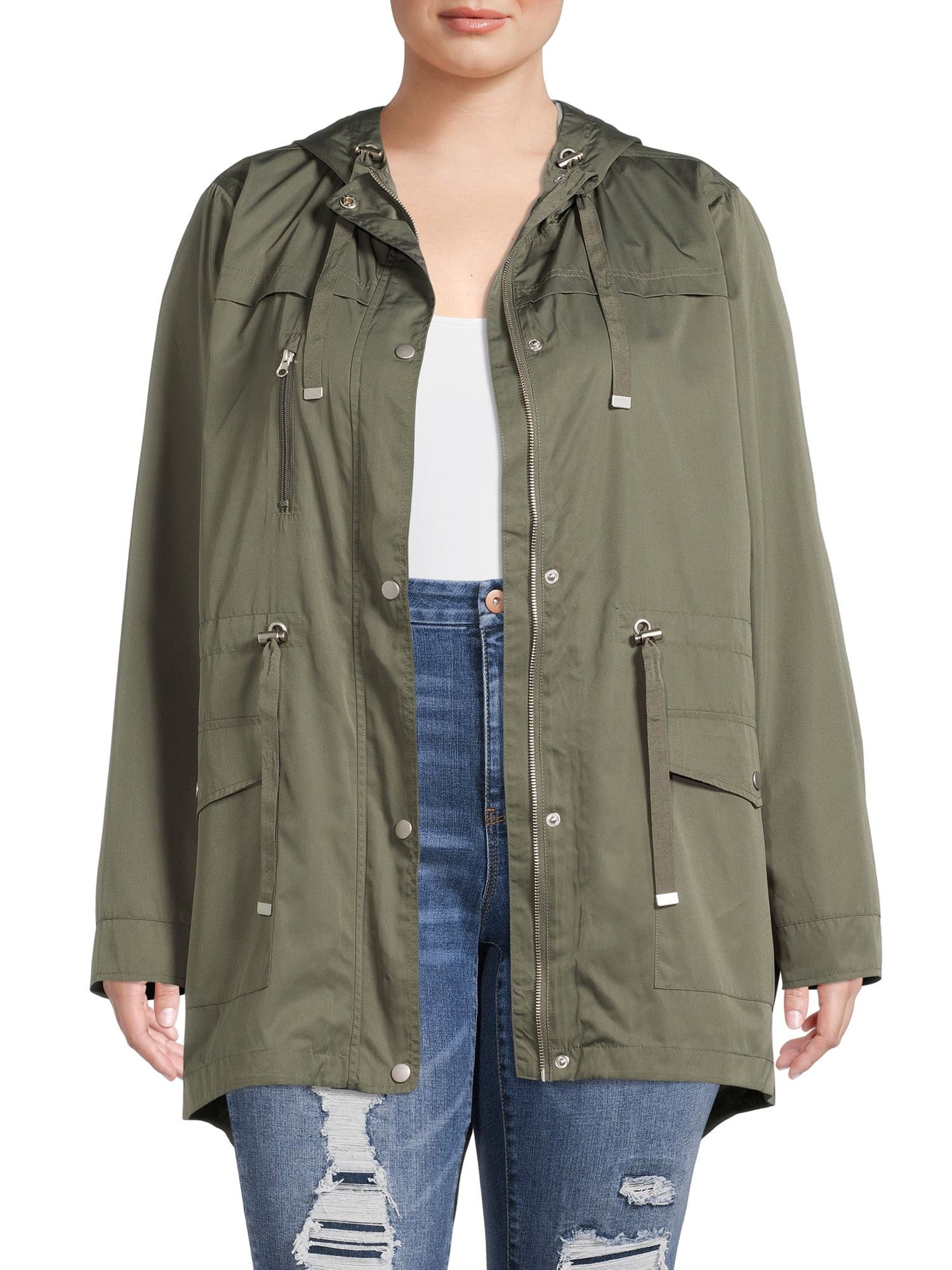 Time and Tru Women's and Plus Lightweight Anorak Jacket | Walmart (US)