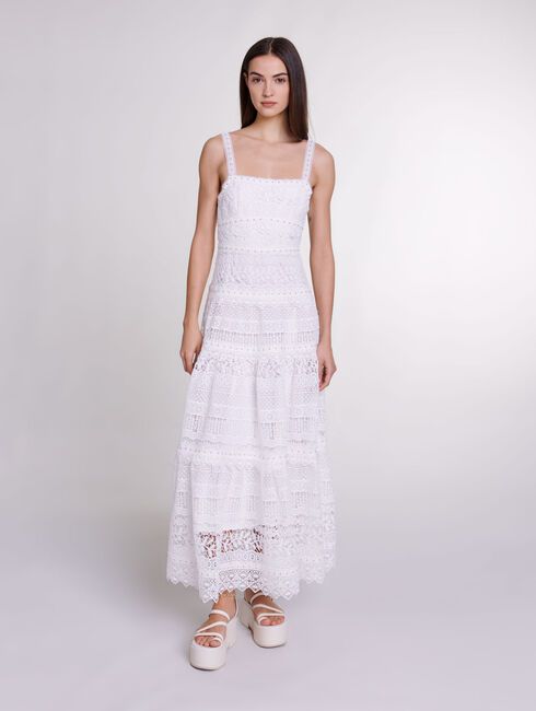 Crochet-knit maxi dress | Maje US | Maje US