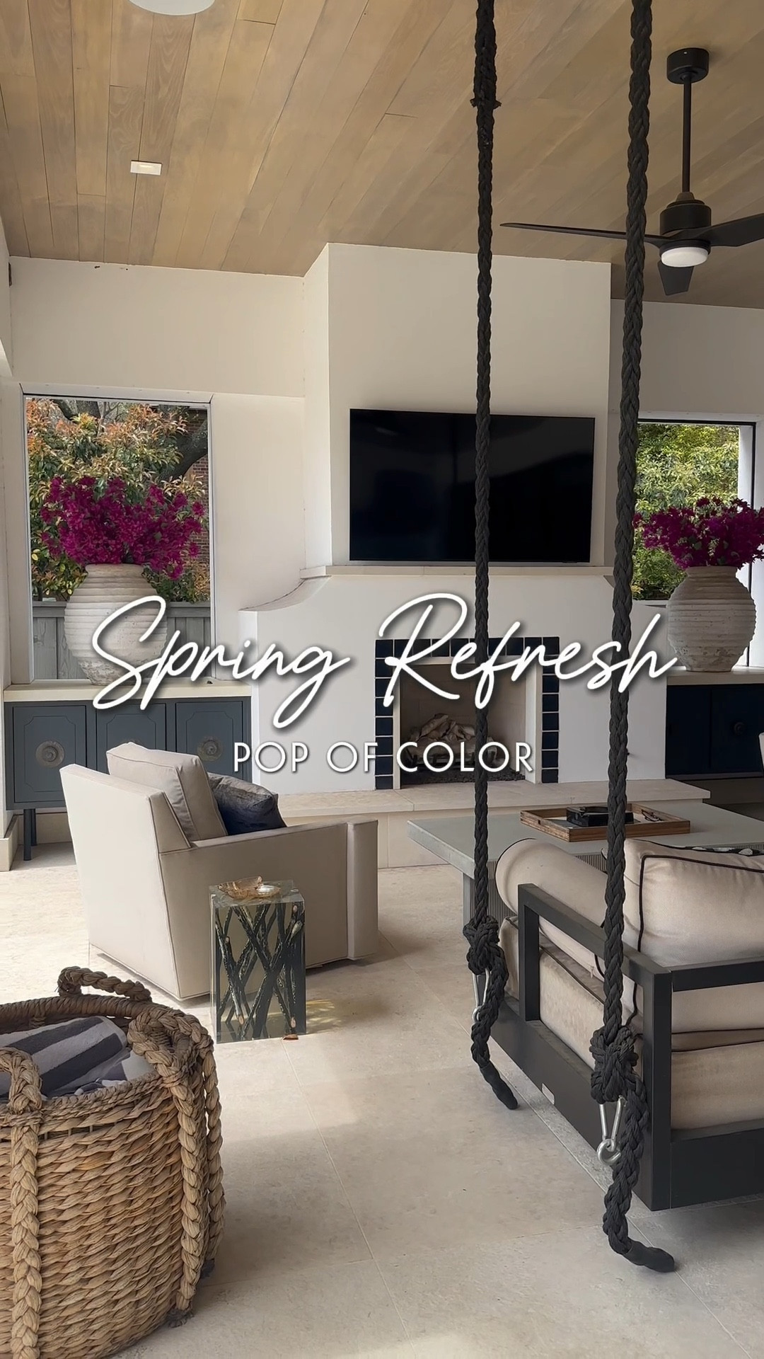 Spring Refresh! We just added beautiful bougainvillea to our planters for the perfect pop of color. I love how they turned out! Evoking the dreamy Greek summers, their vibrant colors will breathe life into any room, complemented by green leaves that mirror the natural beauty of real bougainvillea. Expertly crafted from premium materials by skilled horticulturists, each stem boasts fully wired branches, allowing you to shape, trim, or bend them to your design preferences. With an impressive 47 inches from top to bottom, these stems give your room an everlasting summer vibe. They are 47" Stems and come in a Set of 3. We ordered 8 sets, so there are 12 stems in each planter for a gorgeous, lush look! And right now, Nearly Natural, is having a sitewide SALE! Get 30% OFF with code FLOWER at checkout. 

#LTKWedding #LTKWatchNow #LTKHome