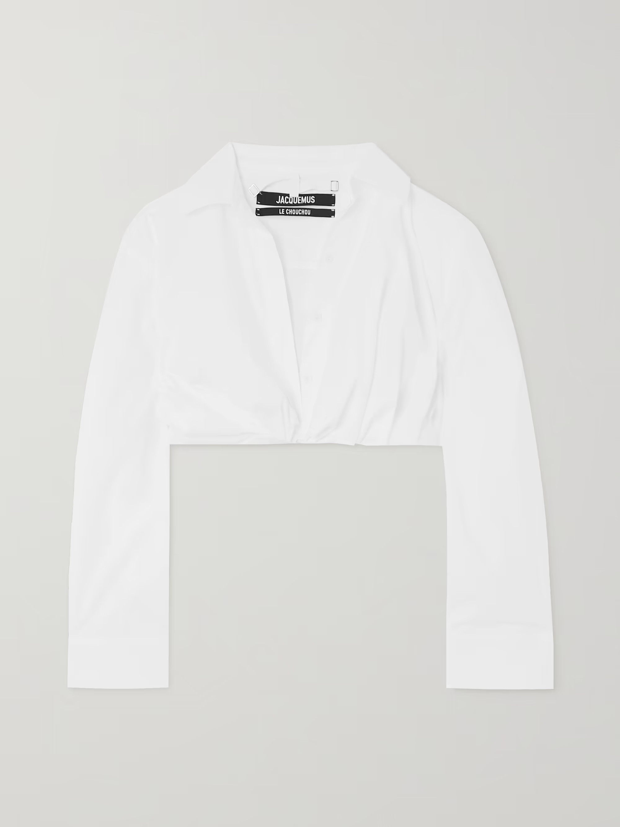 Bahia cropped twist-front cotton-blend poplin shirt | NET-A-PORTER (US)