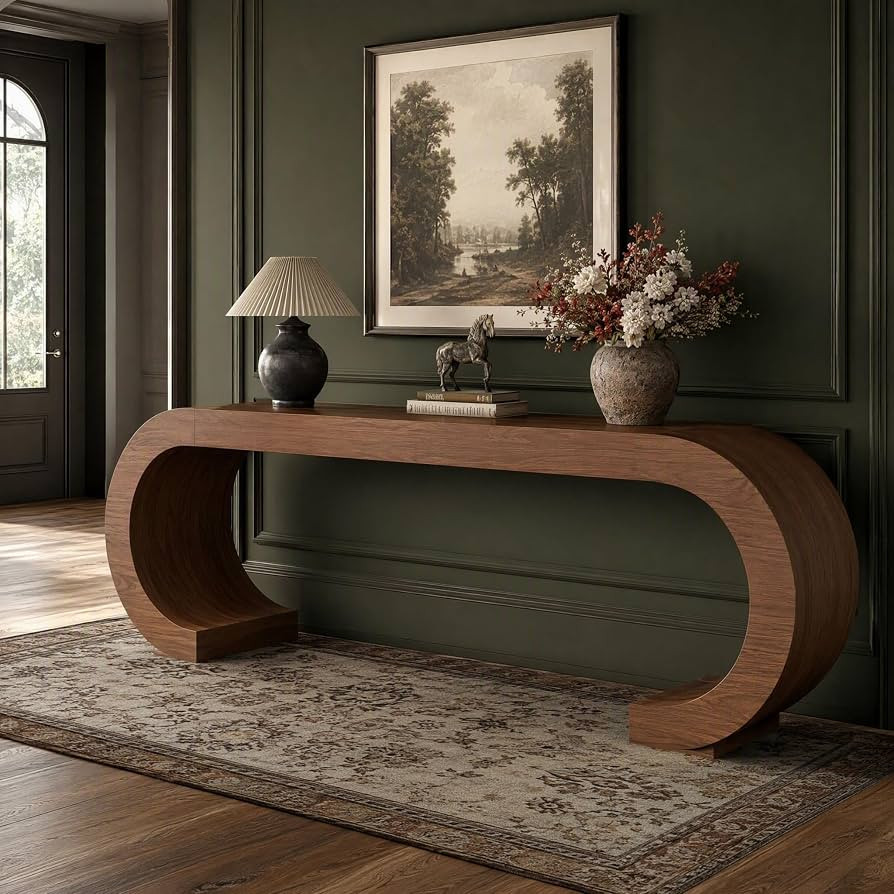 Tribesigns 79" Extra Long Console Table, Arched Entryway Table | Amazon (US)