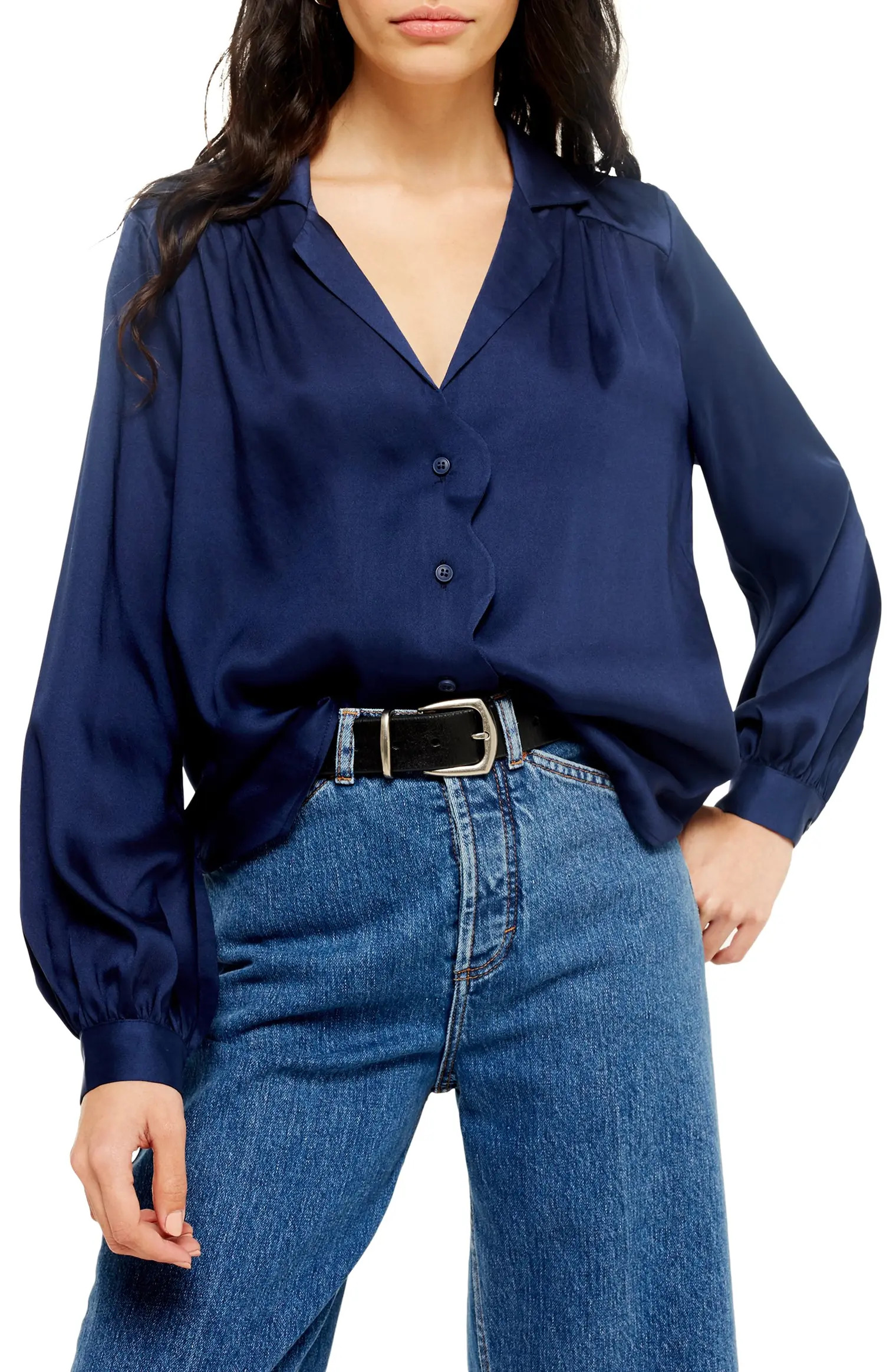 Scallop Satin Blouse | Nordstrom