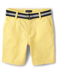 Boys Belted Chino Shorts - sun valley | The Children's Place
