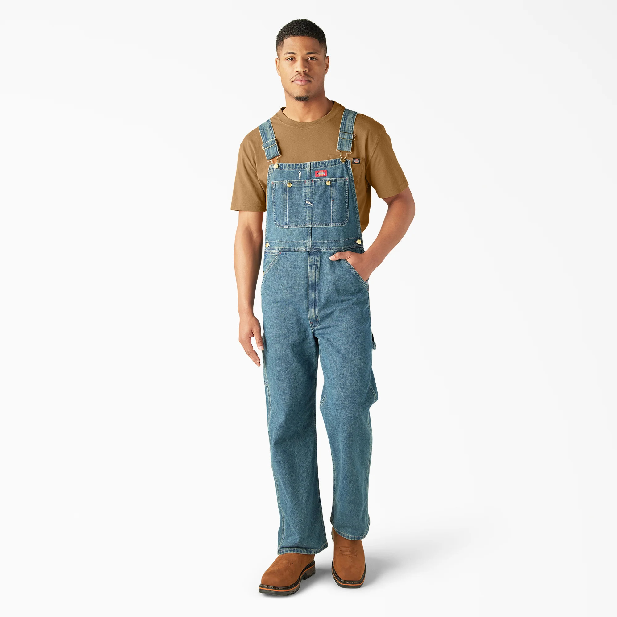 Dickies Men's Indigo Bib Overalls in Medium Heritage Tint size 54 | Dickies