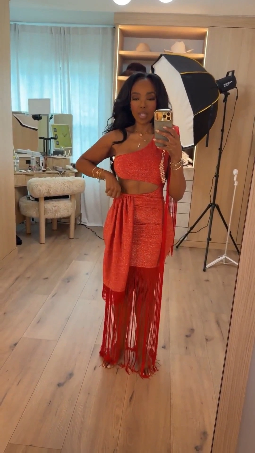 ✨ A Bold Moment with Maximum Movement

This one-shoulder red dress delivers instant drama with its sculpted cutout, soft shimmer, and cascading fringe that moves beautifully with every step. The asymmetric silhouette feels high-impact yet elegant, making it a true statement piece you’ll reach for whenever the moment calls for confidence and presence.

Perfect for:
• Holiday parties
• Birthday dinners
• Night-out events

📏 Sizing:
Dress: Small

Measurements:
5’4” · 138 lbs · 34D · 27” waist · 40” hips

Tap to get details.

Statement dress inspiration, red fringe dress styling, bold evening outfits, glamorous night-out looks, eye-catching silhouettes for special events.

Follow me on Instagram and YouTube @kirasfashionfinds

#LTKHoliday #LTKootd #LTKPetite