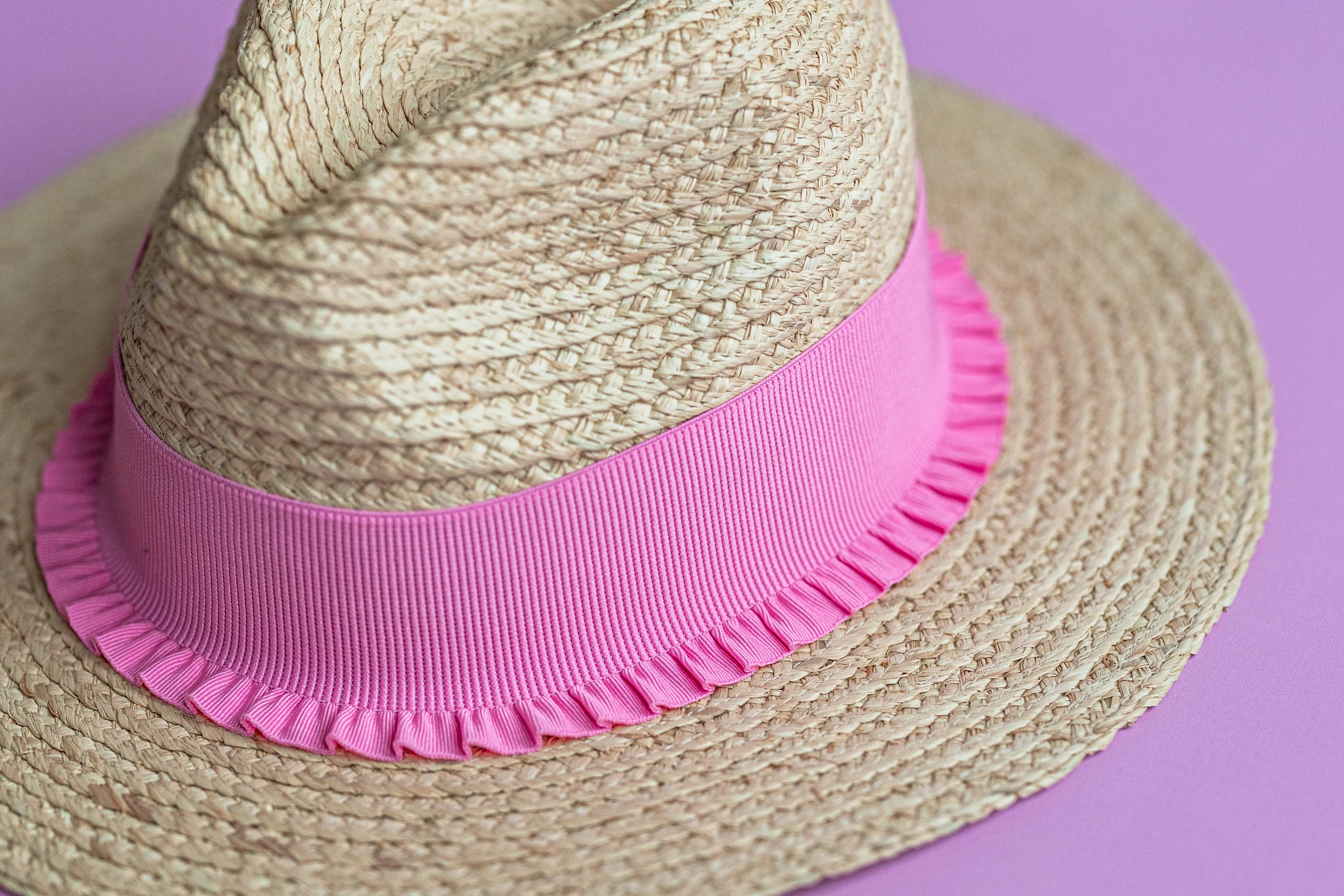 2\u201d Bubblegum Pink Ruffle Hat Band | Bandette Bands