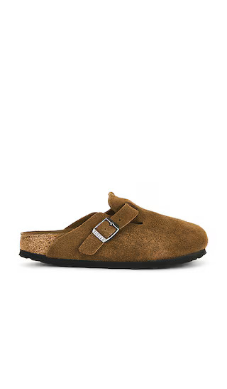 Boston Soft Footbed Clog in Dark Tea Suede Tonal | Revolve Clothing (Global)