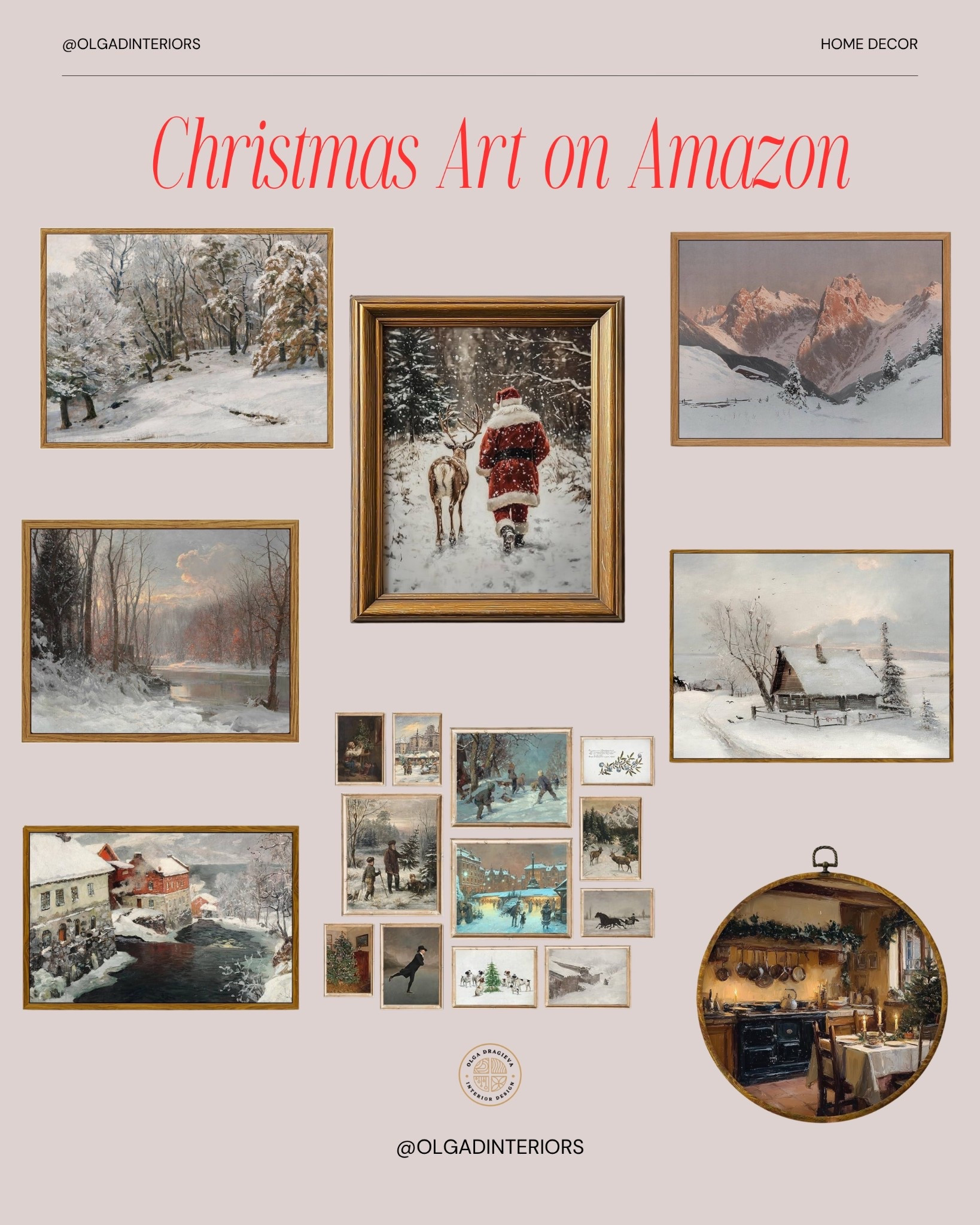 Affordable Christmas art on Amazon. Affordable wall art. Christmas decor. 

#LTKHome #LTKHoliday #LTKFindsUnder50