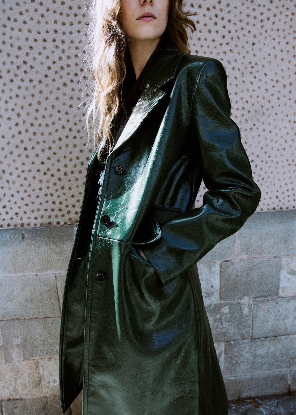 Long faux-leather coat | Mango (US/MX/AU)