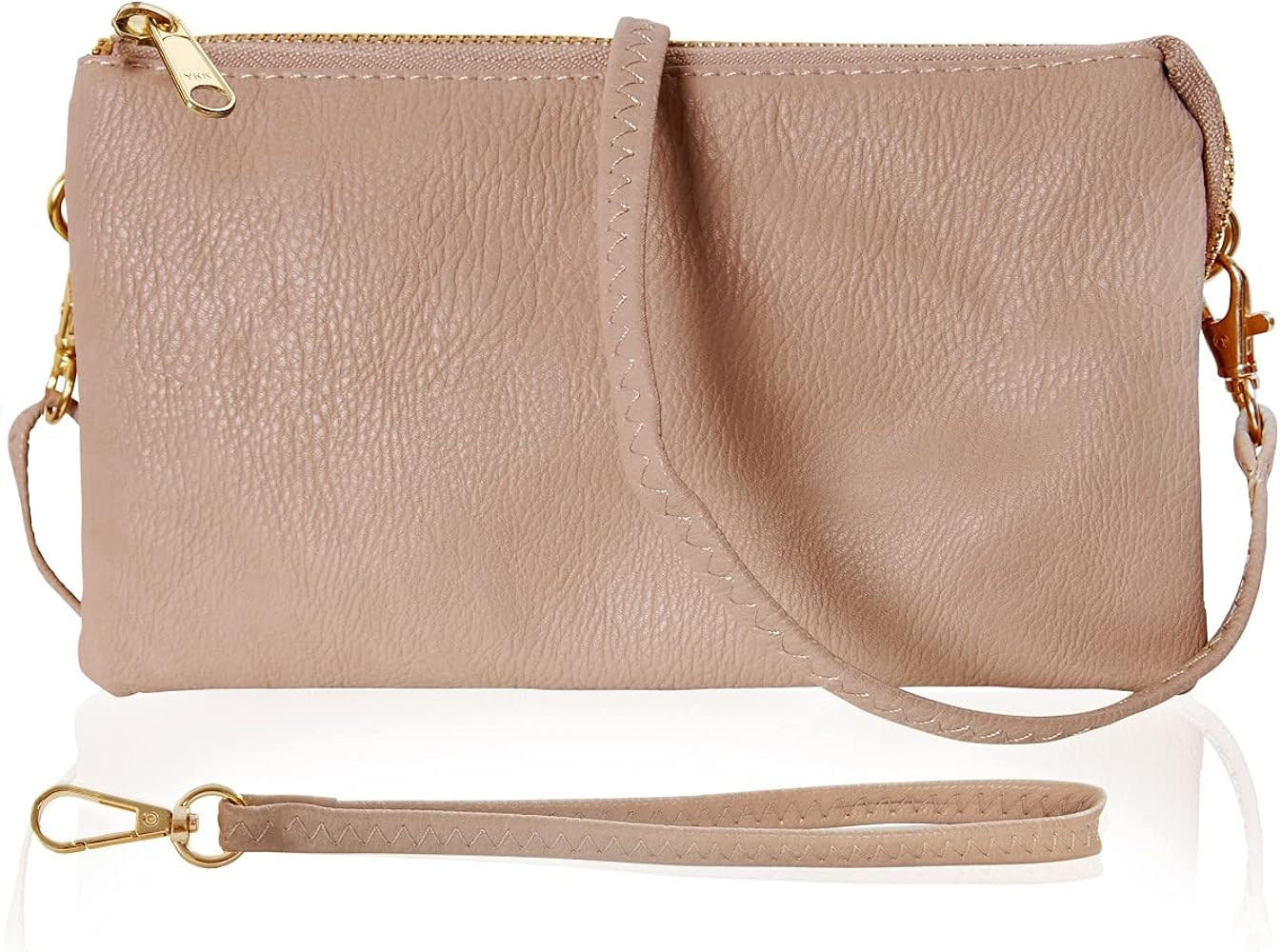 Humble Chic Vegan Leather Wristlet Purse for Women - Small Clutch Purse with Shoulder and Wrist S... | Amazon (US)