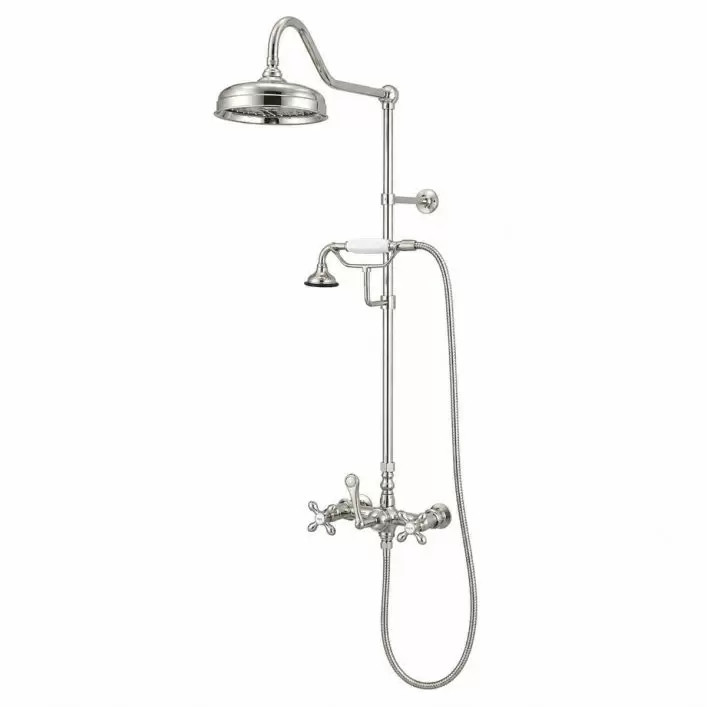 Randolph Morris Mason Hill Collection Exposed Cross Handle Shower Set with Handshower | Vintage Tub & Bath