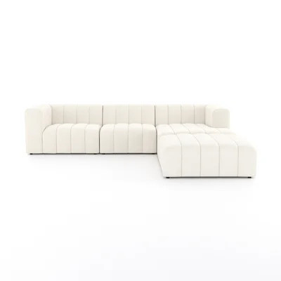 Grayson 110" Left Hand Facing Sectional with Ottoman | Perigold