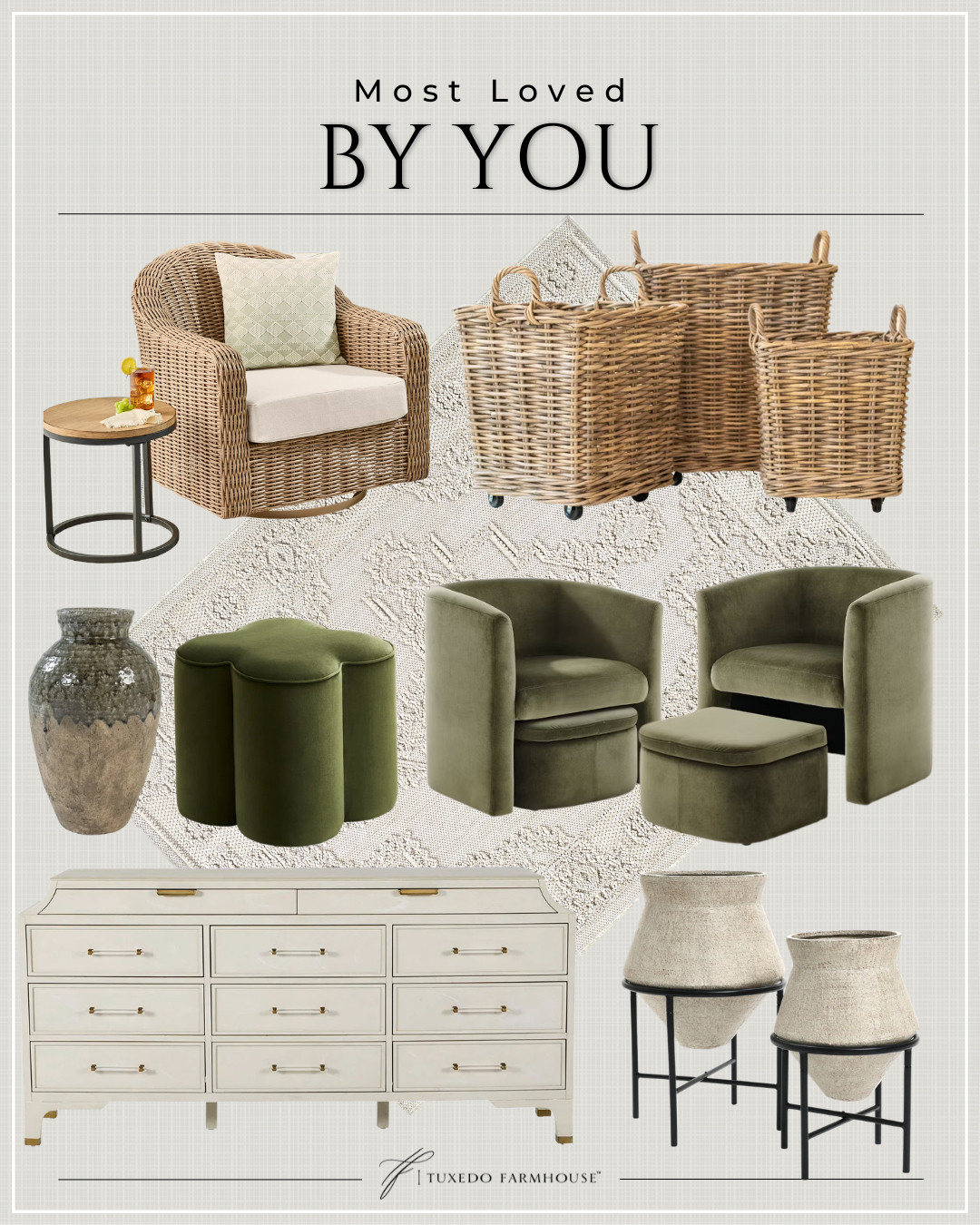 Most Loved By You

Which one was your favorite this week?

Seasonal, home decor, accent chairs, rugs, wall art, frames, pillows, lamps, baskets, candles, books, coffee tables, ottomans, trays, bowls, consoles, accent tables
 

 #LTKSeasonal #LTKHome #LTKSaleAlert