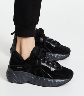 Acne Studios Sneakers Schwarz 37 Manhattan Velours Leder Black Trainers Black  | eBay | eBay DE
