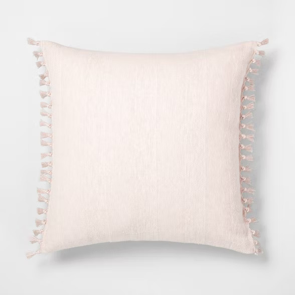 22x22 Wide Stripe Pillow Peach - Hearth & Hand™ with Magnolia | Target
