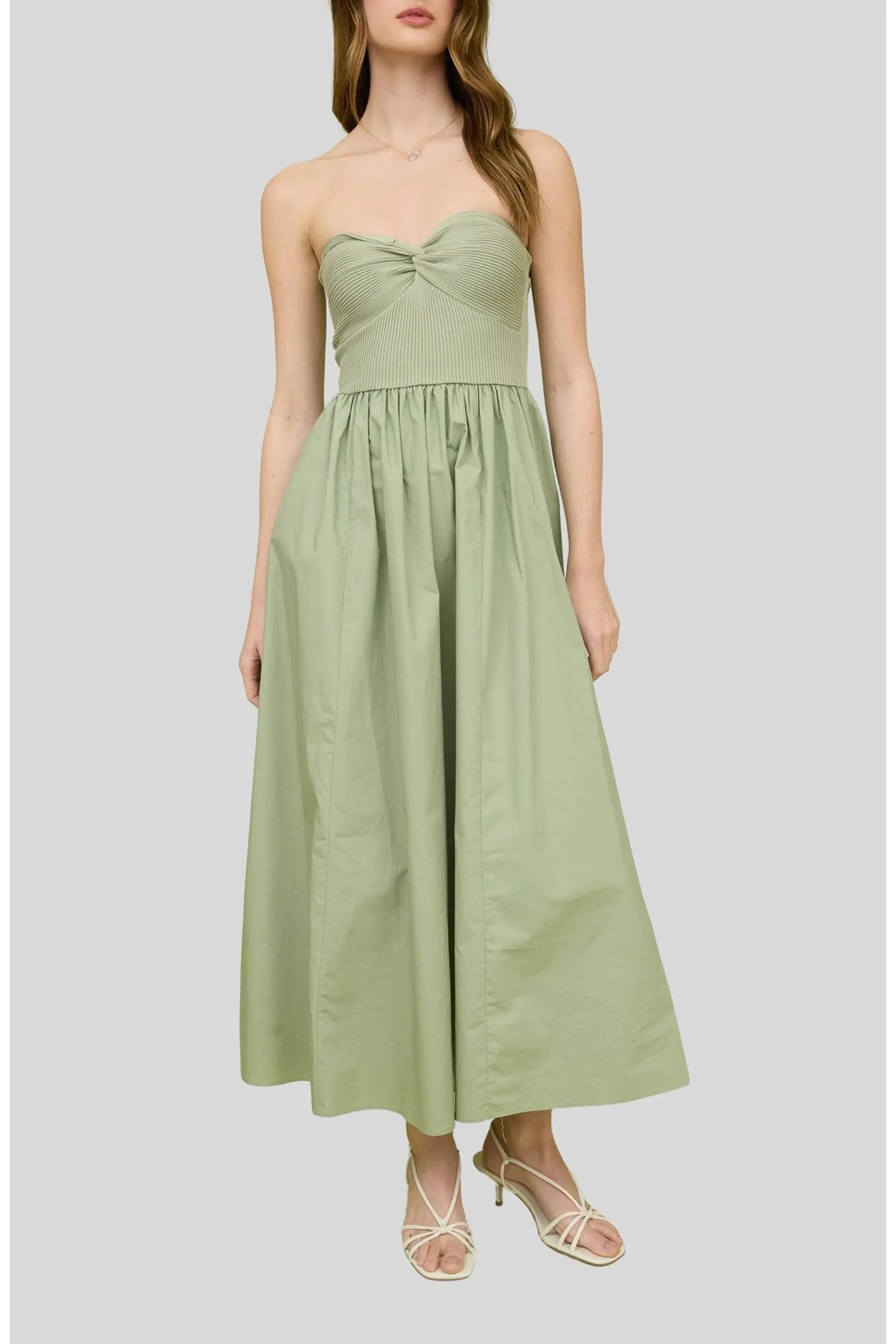 Mixed Media Strapless Midi Dress (Women) | Nordstromrack | Nordstrom Rack