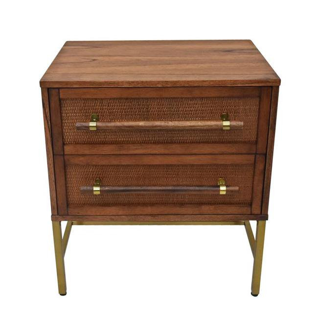 Hopper Studio Avery Natural Two-Drawer Nightstand - Walmart.com | Walmart (US)